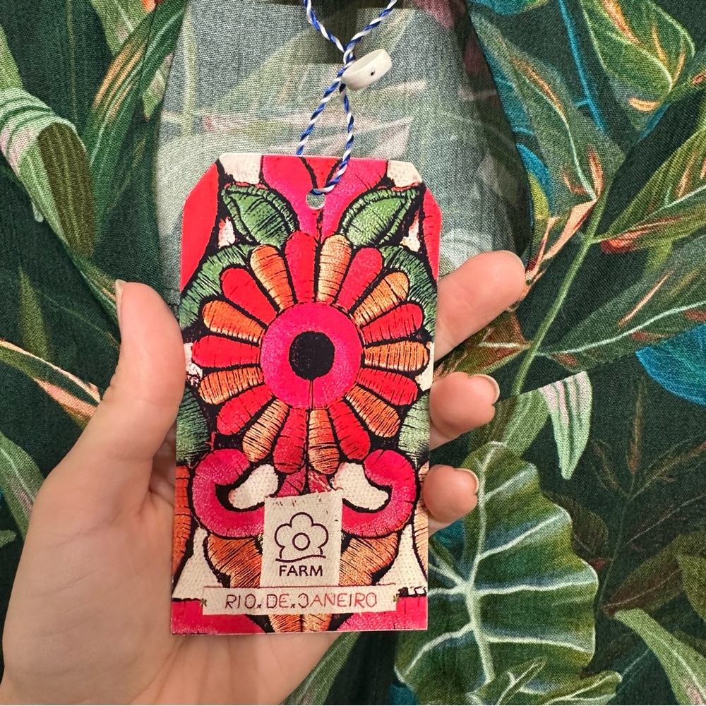 NWT Farm Rio Anthropologie Foliage Jungle Cutout Dress - Picture 9 of 12